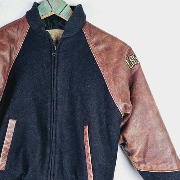 Vtg 2000 Cripple Creek PBR Wrangler Presented Las Vegas Leather Bomber, Kids 6/7 - Picture 4 of 9